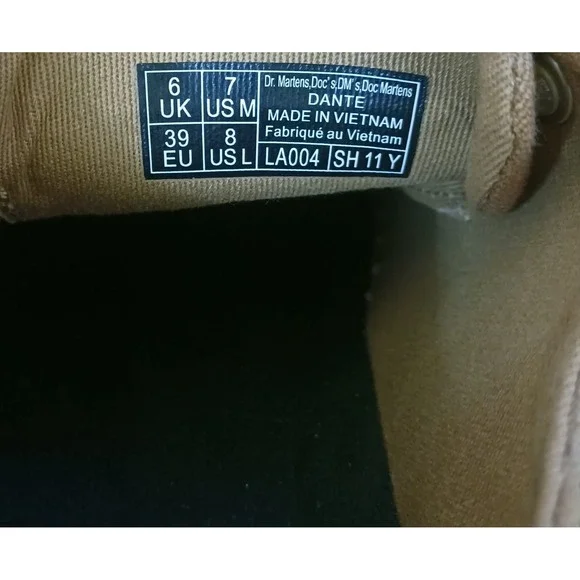 Dr.‎ Martens Dante Canvas Muted Savannah Tan Sneakers Men's 7 Women's 8 NEW